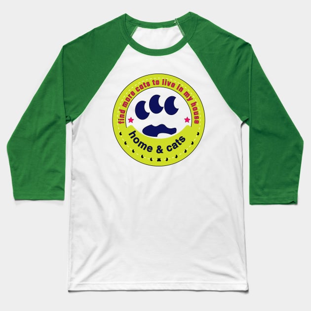 home & cats v3 Baseball T-Shirt by ARTos